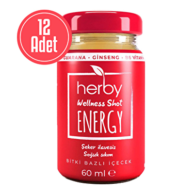 Herby Wellness Shot Energy 60 mL 12 Adet
