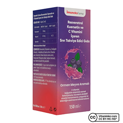 Imuneks Resveratrol Kuersetin ve C Vitamini 150 mL