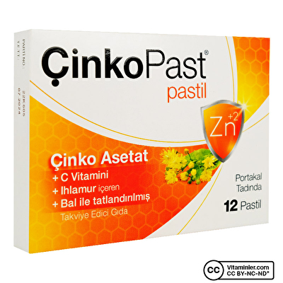 Çinkopast C Vitamini Ihlamur Bal Pastil 12 Adet