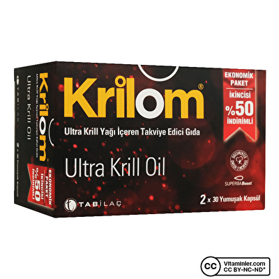 Krilom Ultra Krill Oil 30 Kapsül 2 Adet