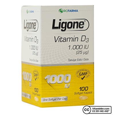 Ligone Vitamin D3 1000 IU 100 Kapsül