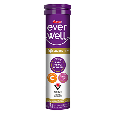 Ülker EverWell Kara Mürver 15 Efervesan Tablet 2 Adet