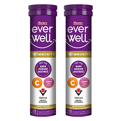 Ülker EverWell Kara Mürver 15 Efervesan Tablet 2 Adet