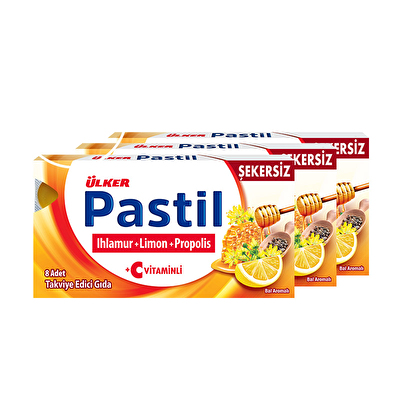 Ülker Pastil Ihlamur Limon Propolis 8 Pastil 3 Adet