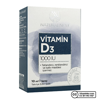 NaturalNest Vitamin D3 1000 IU 10 mL Sprey