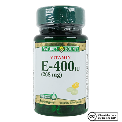 Nature's Bounty Vitamin E 400 IU Pure d-Alpha 50 Kapsül