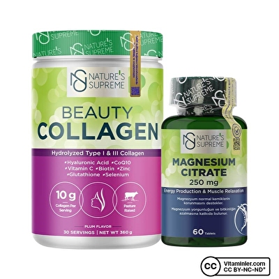 Nature's Supreme Beauty Collagen Powder + Magnesium Seti