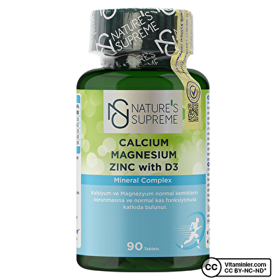Nature's Supreme Calcium Magnesium Zinc with D3 90 Tablet