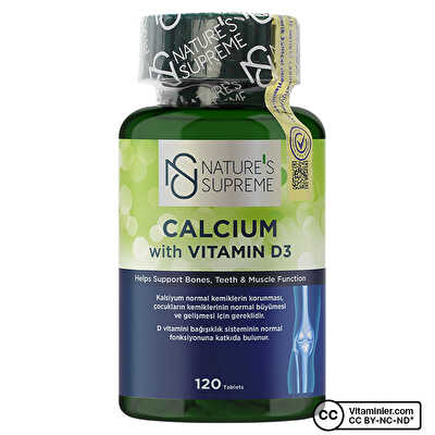 Nature's Supreme Calcium with Vitamin D3 120 Tablet