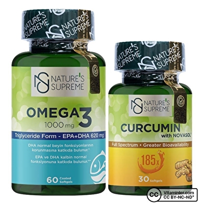 Nature's Supreme Curcumin + Omega 3 Kombinasyonu