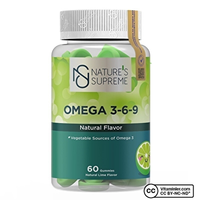 Nature's Supreme Gummies Vegan Omega 3-6-9 60 Çiğnenebilir Form