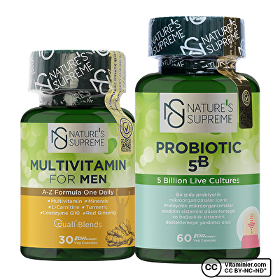 Nature's Supreme Multivitamin for Men + Probiyotik Seti