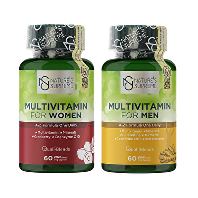 Nature's Supreme Multivitamin for Women 60 Kapsül + Multivitamin For Men 60 Kapsül