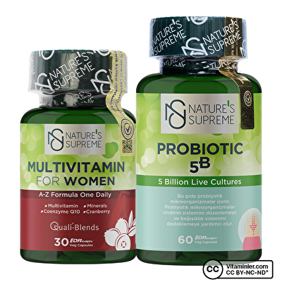 Nature's Supreme Multivitamin for Women + Probiyotik Seti