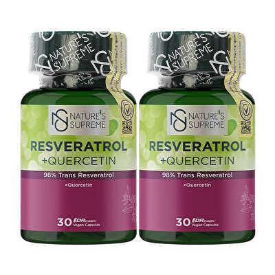 Nature's Supreme Resveratrol + Quercetin 30 Kapsül 2 Adet