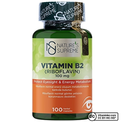 Nature's Supreme Vitamin B2 100 Mg 100 Kapsül