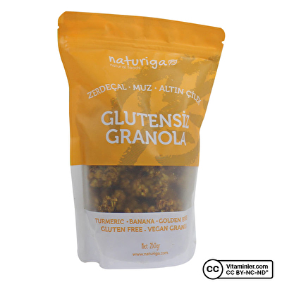 Naturiga Glutensiz Granola Zerdeçal Altın Çilek 250 Gr