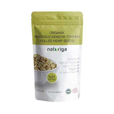 Naturiga Organik Kabuksuz Kenevir Tohumu 200 Gr