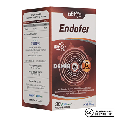 Nbt Life Endorfer Demir 30 Kapsül