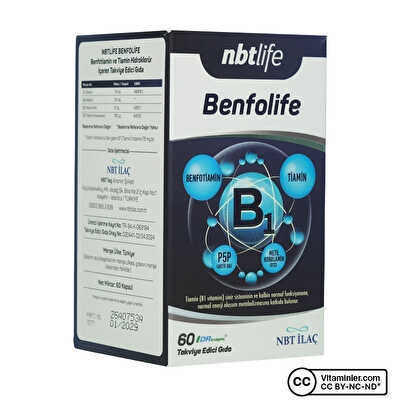 Nbt Life Methyllife Benfolife B1 Vitamini 60 Kapsül