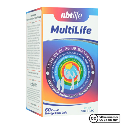 Nbt Life Multilife Multivitamin 60 Kapsül