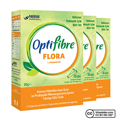 Nestle OptiFibre Flora 5 Gr x 10 Saşe 3 Adet