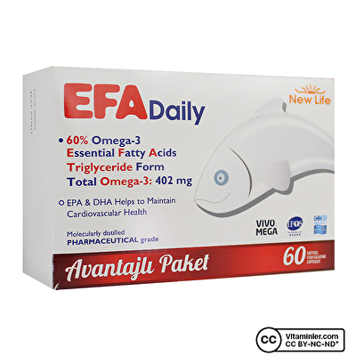 New Life Efa Daily Omega 3 60 Kapsül