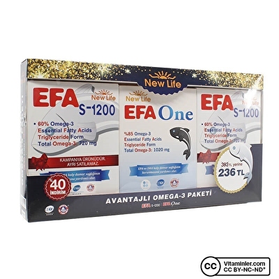 New Life S-1200 + EFA One Avantajlı Omega-3 Paketi