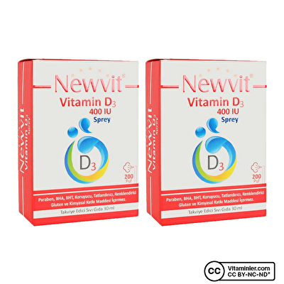 Newvit Vitamin D3 400 IU 30 ML 2 Adet