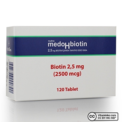 Nutrafarm MedoHbiotin Biotin 2500 Mcg 120 Tablet