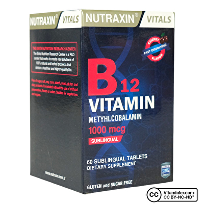 Nutraxin B12 Vitamini 1000 Mcg 60 Tablet