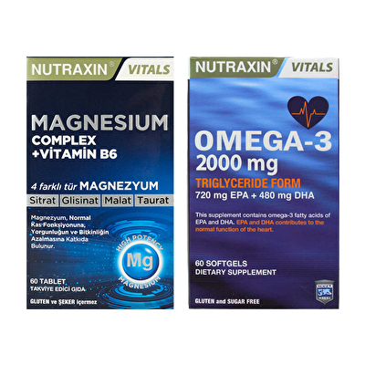 Nutraxin Magnezyum Complex + Omega 3 Seti