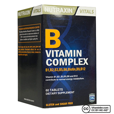 Nutraxin Vitamin B Complex 60 Kapsül