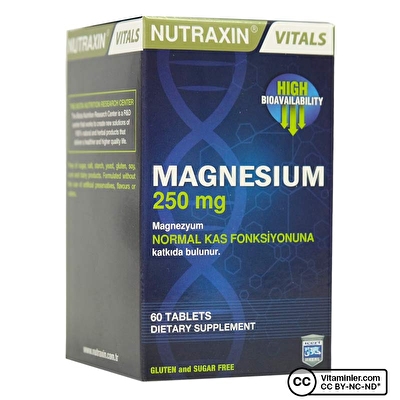 Nutraxin Magnesium 250 Mg 60 Tablet