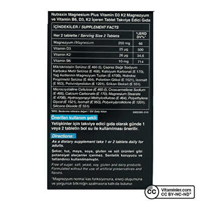 Nutraxin Magnesium Daily 60 Tablet - Magnezyum