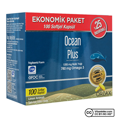 Ocean Plus Omega 3 1200 mg 100 Kapsul