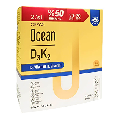 Ocean Vitamin D3 K2 Damla 2 x 20 mL
