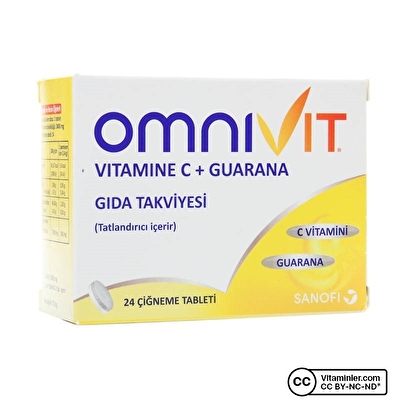 Omnivit C Vitamini Guarana 24 Tablet