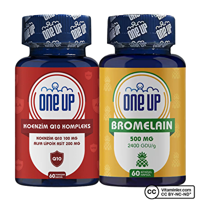 One Up Bromelain + Koenzim Q10 Kompleks Seti