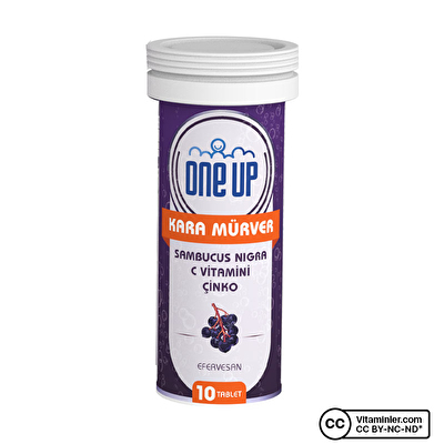 One Up Kara Mürver + C Vitamini + Çinko 10 Efervesan Tablet