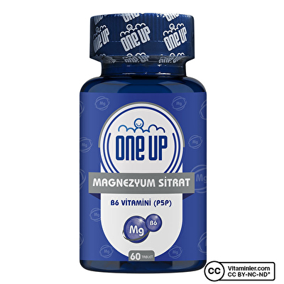 One Up Magnezyum Sitrat B6 Vitamini (P5P) 60 Tablet