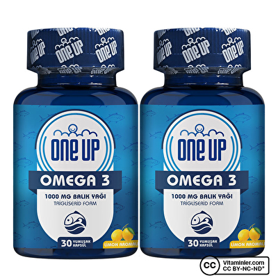 One Up Omega 3 1000 Mg 30 Kapsül Limon 2 Adet