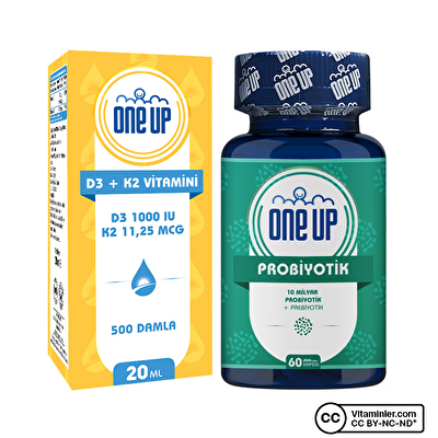 One Up Probiyotik + Vitamin D3-K2 Seti