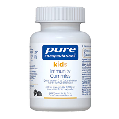 Pure Encapsulations Kids Immunity Gummies 60 Çiğnenebilir Form