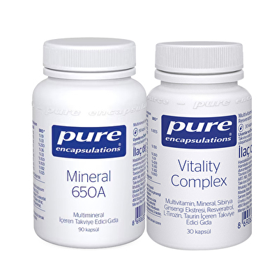 Pure Encapsulations Vitality Complex + Mineral 650 Seti