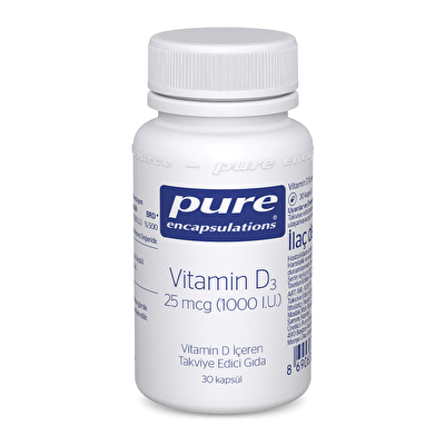 Pure Encapsulations Vitamin D3 1000 IU 30 Kapsül
