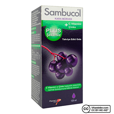 Sambucol Plus Şekersiz Kara Mürver 120 mL