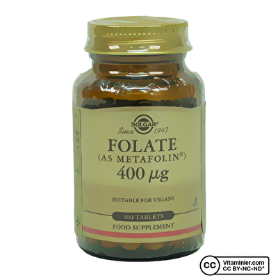 Solgar Folate (Metafolin®) 400 mcg 100 Tablet