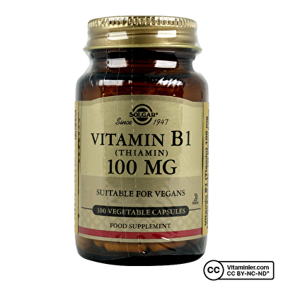 Solgar Vitamin B1 (Thiamin) 100 Mg 100 Kapsül