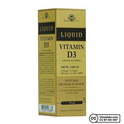 Solgar Vitamin D3 1000 IU 59 mL Damla